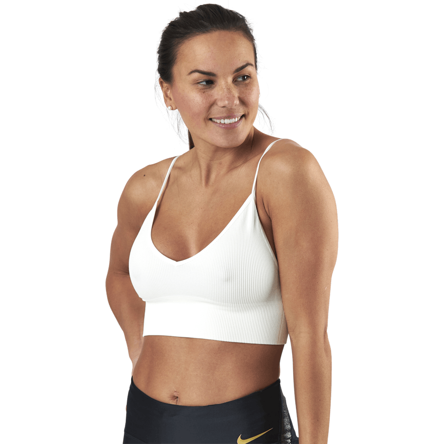 Vicky Rib Seamless V-Neck Top White