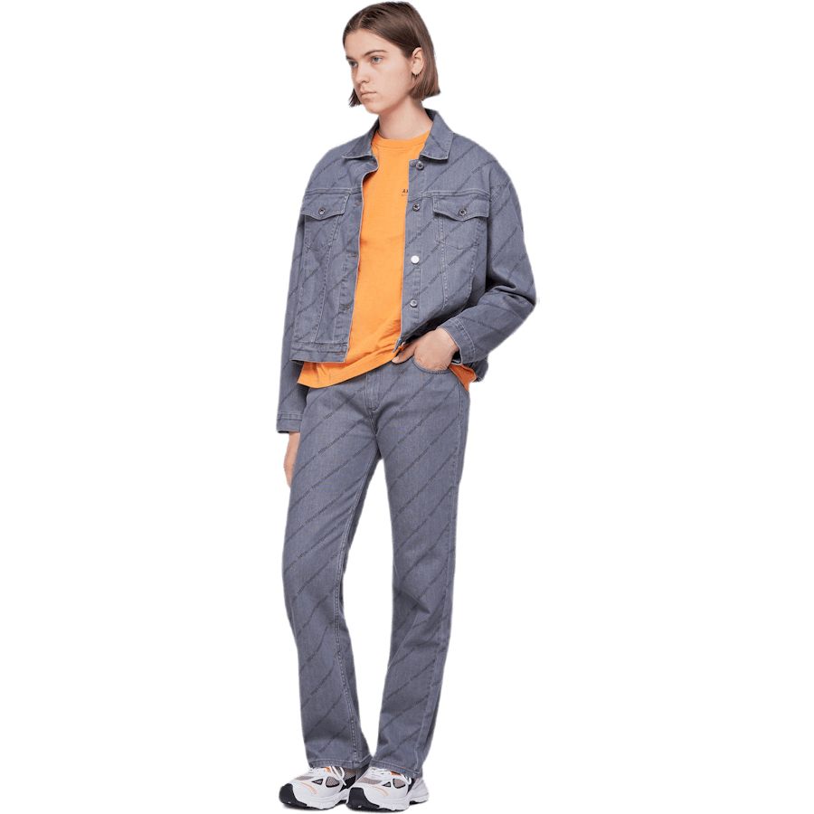 Jean droit gris