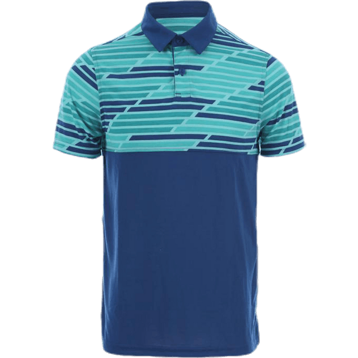 Threadborne Blocked Polo Blau/Gemustert