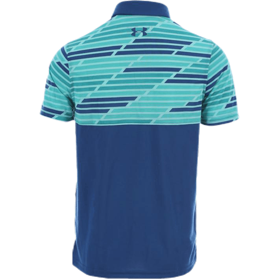 Threadborne Blocked Polo Blau/Gemustert