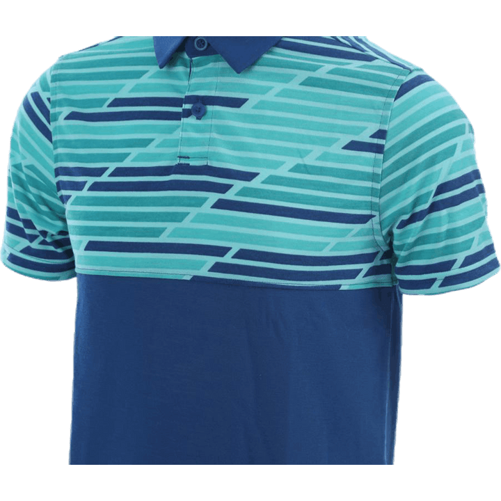 Threadborne Blocked Polo Blau/Gemustert