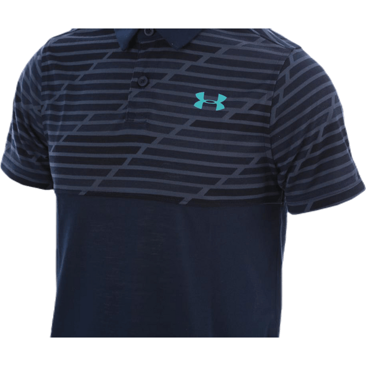 Threadborne Blocked Polo Blau/Gemustert
