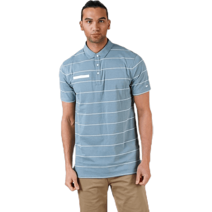 Spieler Gestreiftes Polo Grau