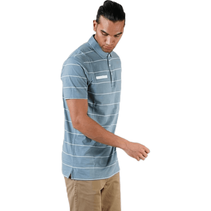 Spieler Gestreiftes Polo Grau