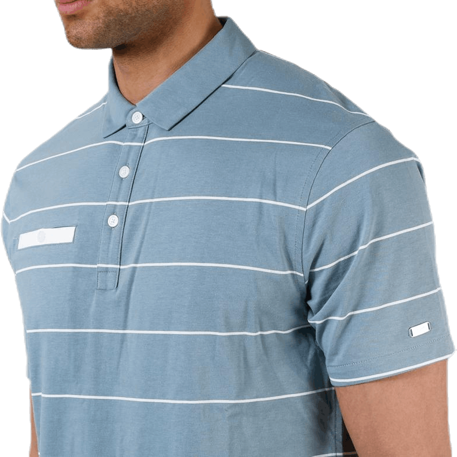 Spieler Gestreiftes Polo Grau