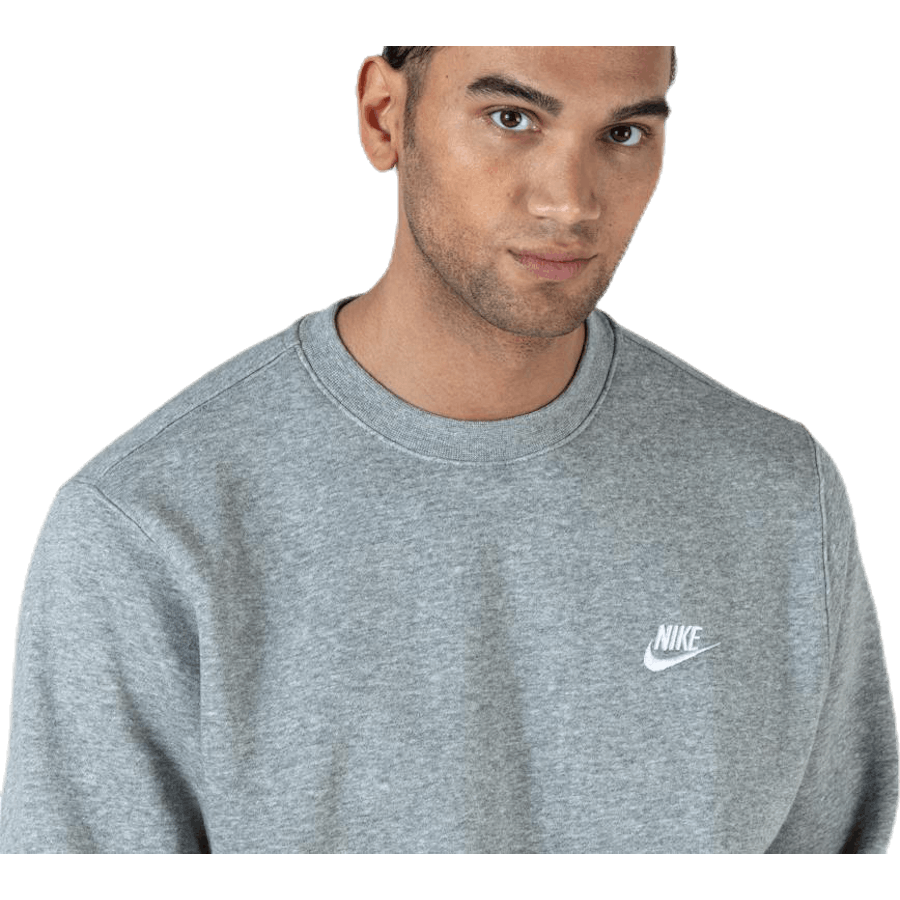 Sportswear Club Fleece Crew DK GROEN HEATHER/WIT