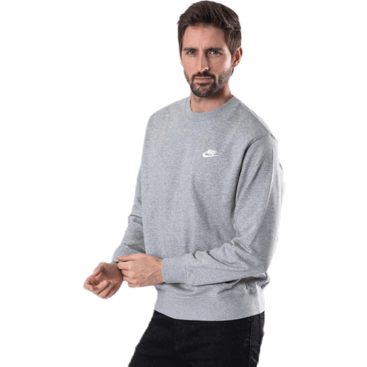 Sportswear Club French Terry Crew DK GREY HEATHER/WHITE för män