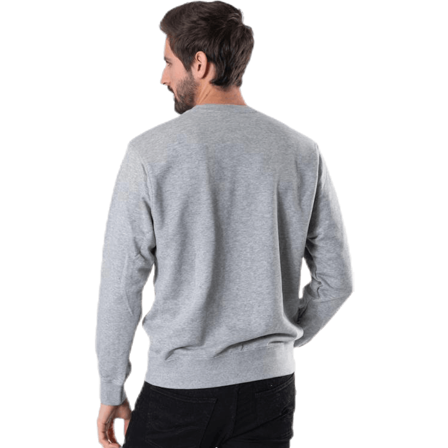 Sportswear Club French Terry Crew DK GREY HEATHER/WHITE för män