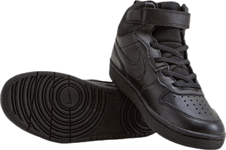 Court Borough Mid 2 skor för små barn SVART/BLACK-BLACK