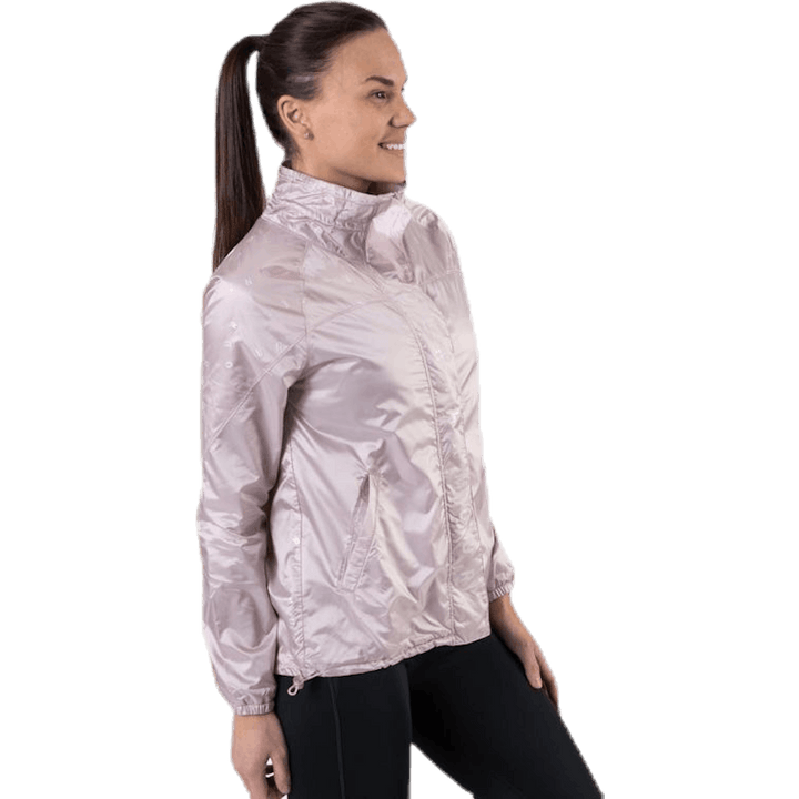 Casaco Iridescente Tecido Athlete Recovery Rosa