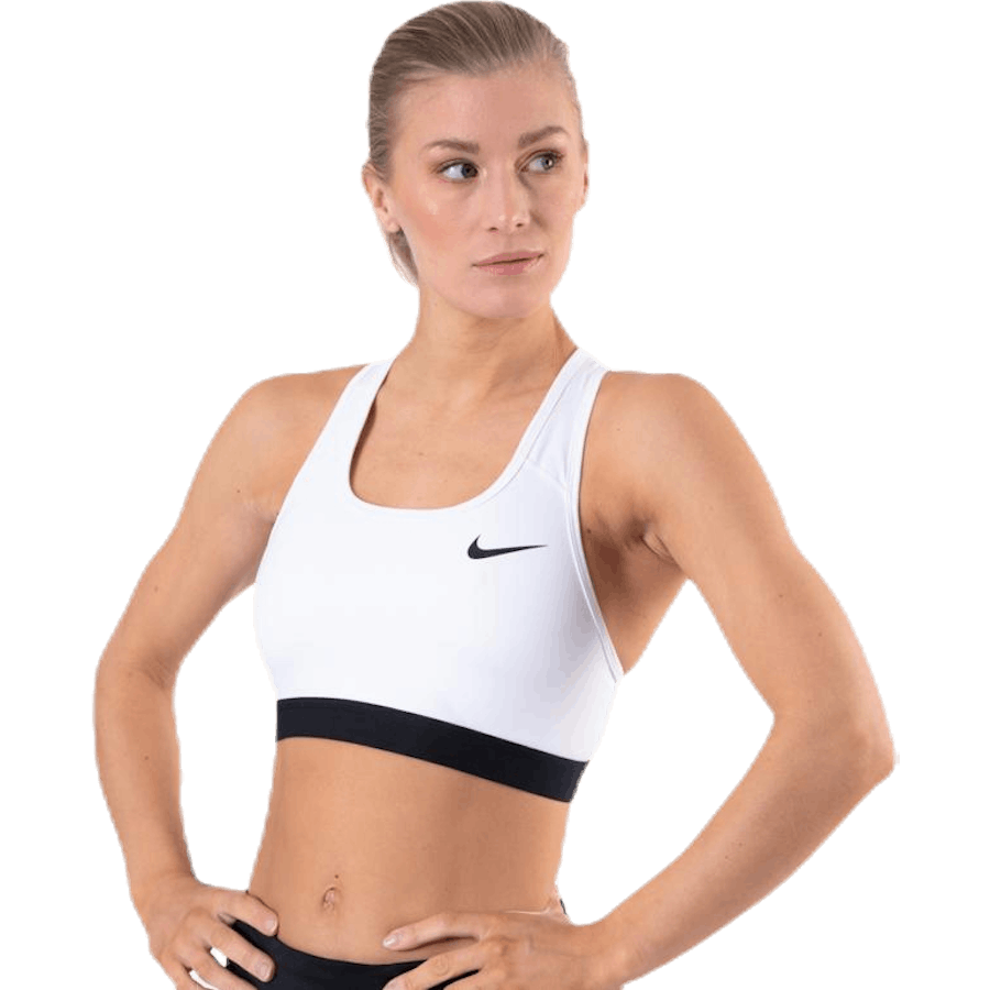 Dri-FIT Swoosh Dámska športová podprsenka so strednou podporou bez polstrovania WHITE/BLACK/BLACK