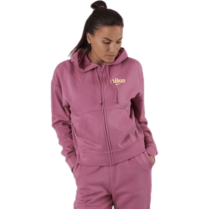 Nsw Hoodie Fz Flc Bb Vrsty Roze