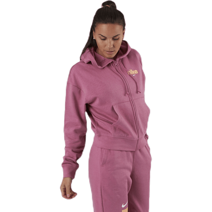Nsw Hoodie Fz Flc Bb Vrsty Roze