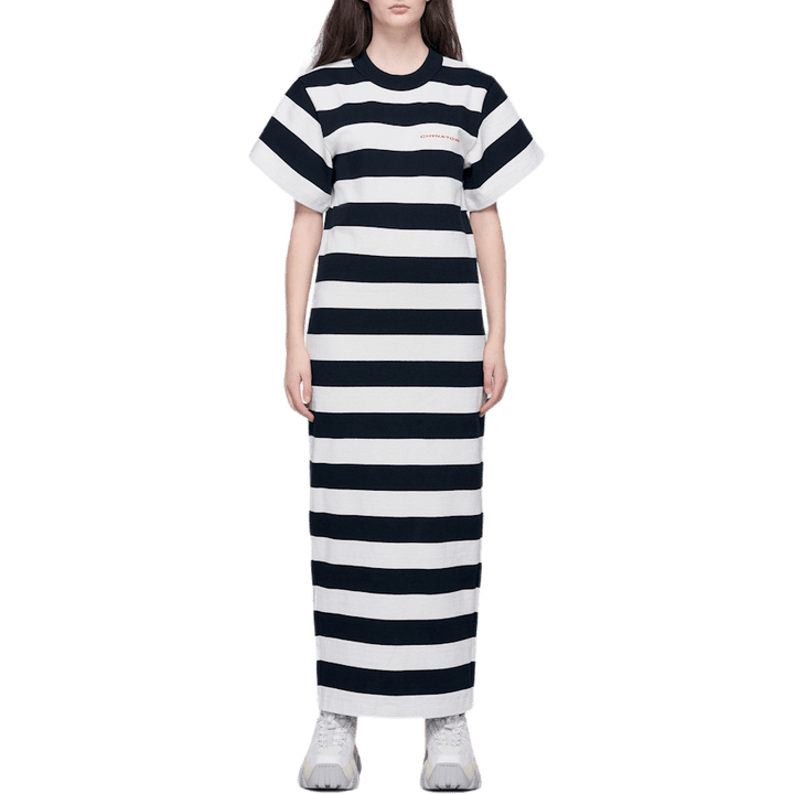 Robe t-shirt rayée Chynatown blanche