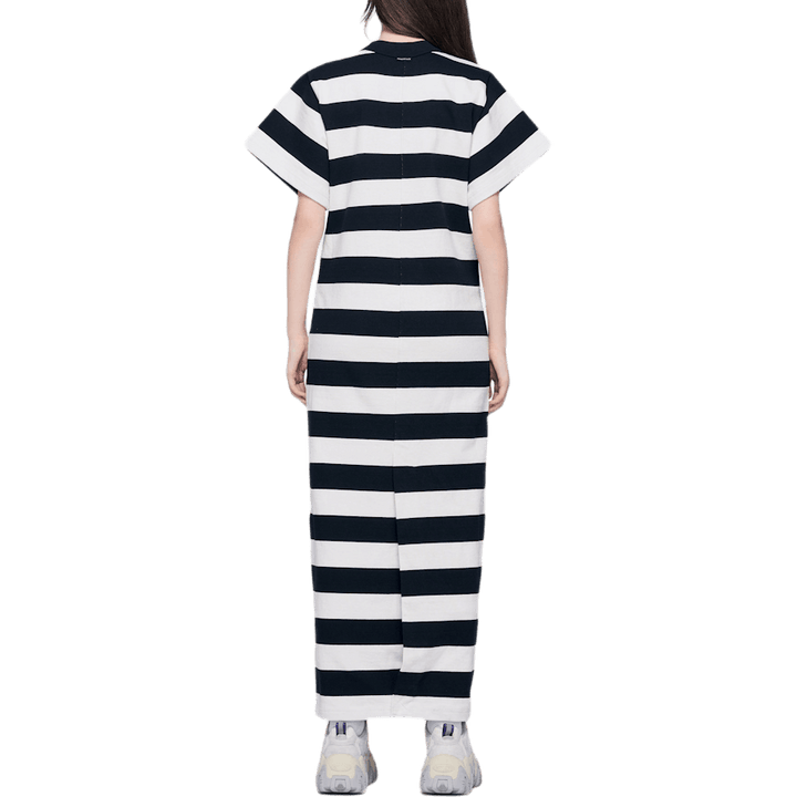 Robe t-shirt rayée Chynatown blanche
