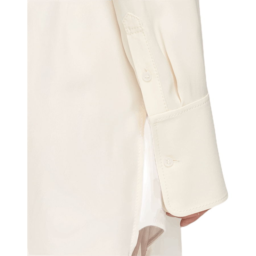 Abito camicia a spalla cadente W Bianco