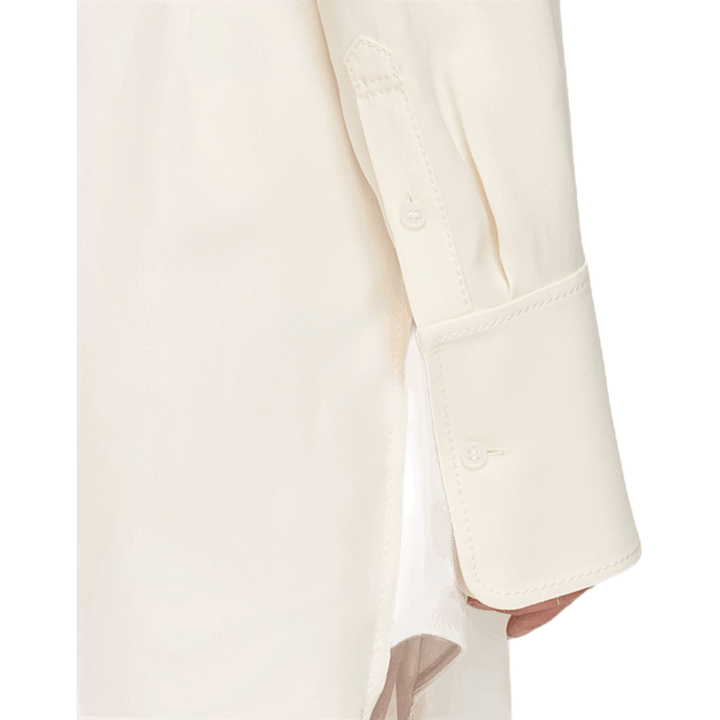 Abito camicia a spalla cadente W Bianco