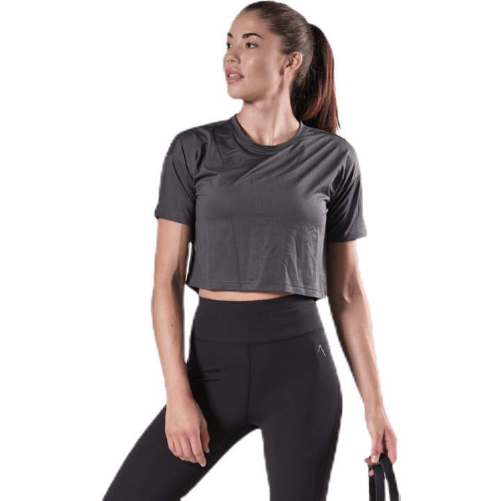 T-shirt en maille stricte vert