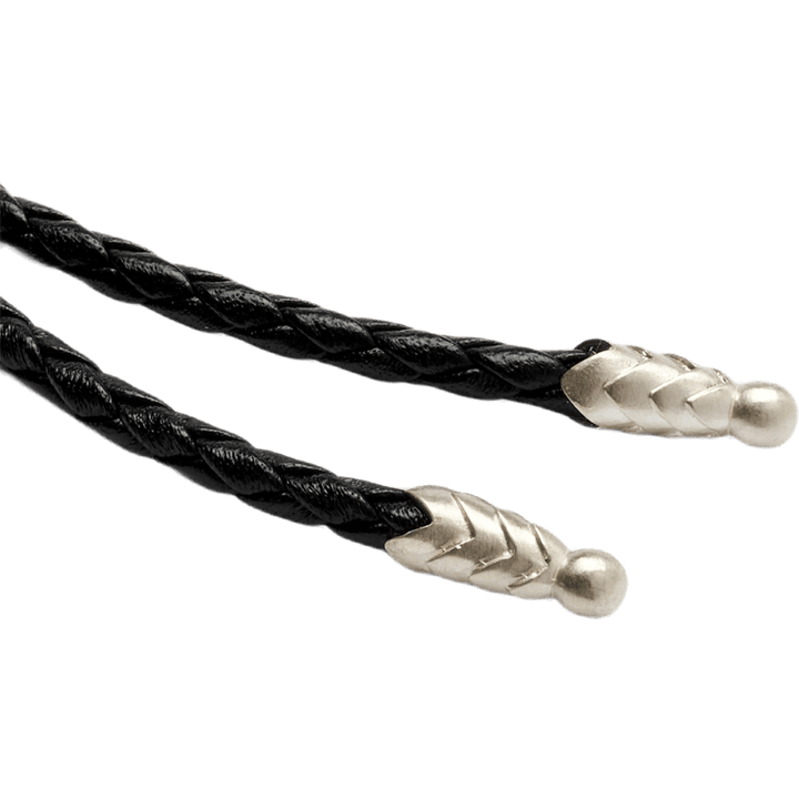 Cravate à boucle en forme de bouchon de bouteille argenté noir