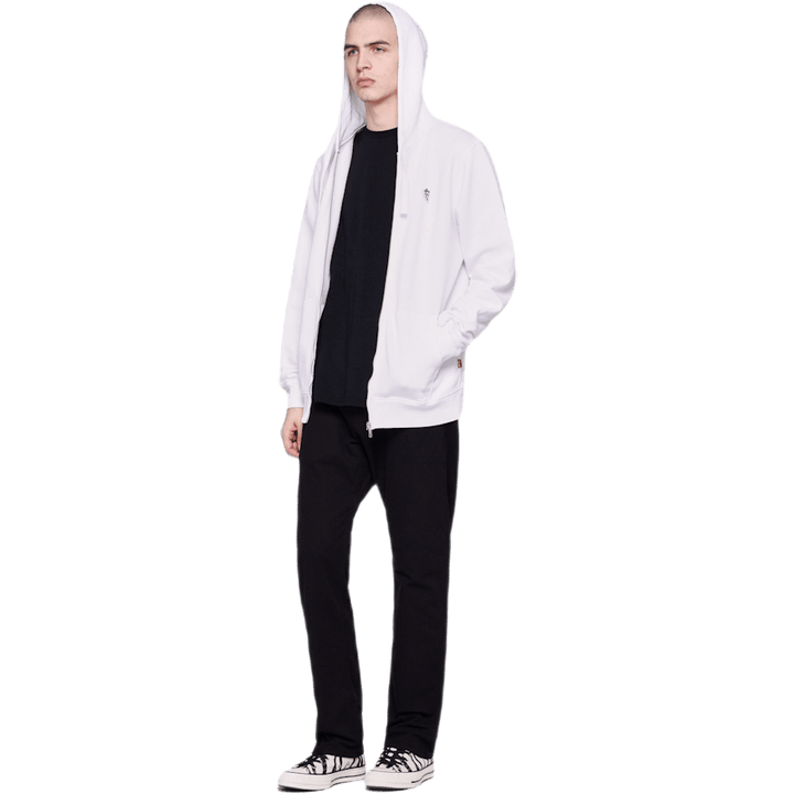 Palm Patch Zip Hoodie Weiß