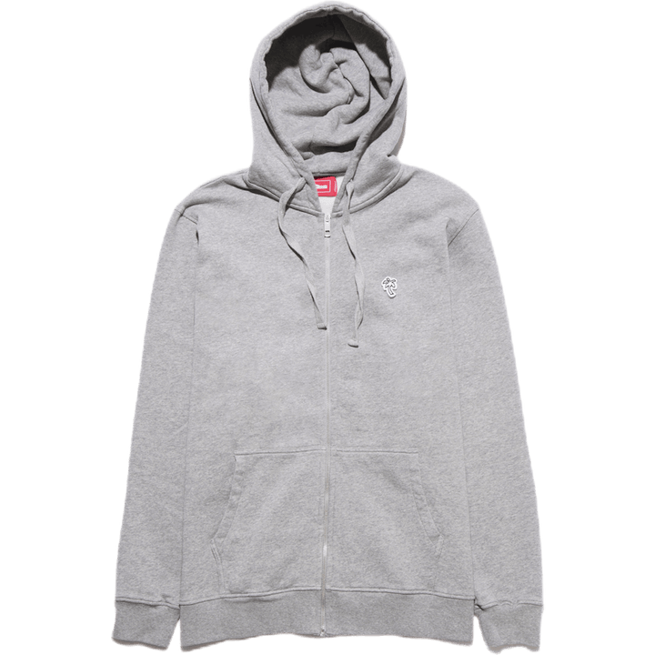 Sweat à capuche zippé Palm Patch Gris