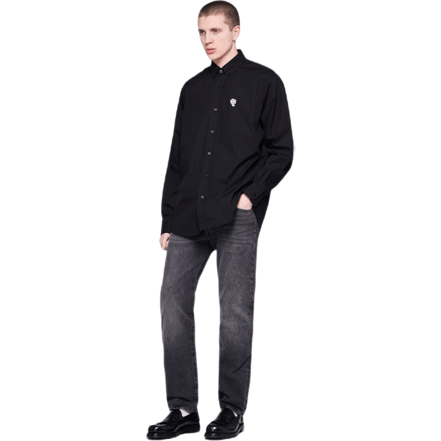 Poplin Palm Shirt Black