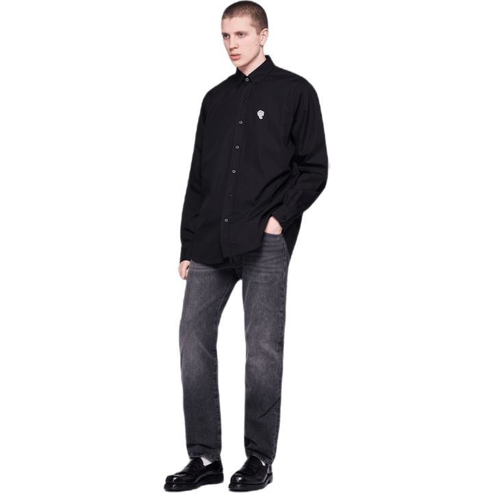 Poplin Palm Shirt Black