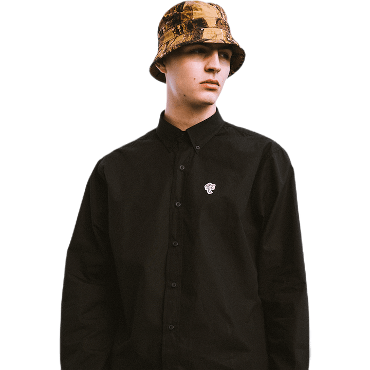 Poplin Palm Shirt Black