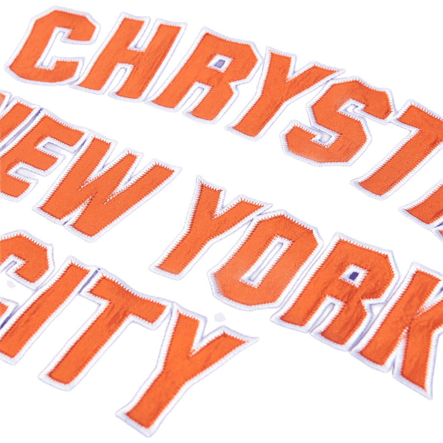 Pull ras du cou avec logo universitaire violet