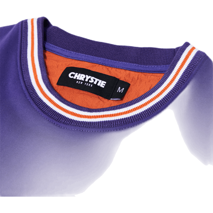 Pull ras du cou avec logo universitaire violet