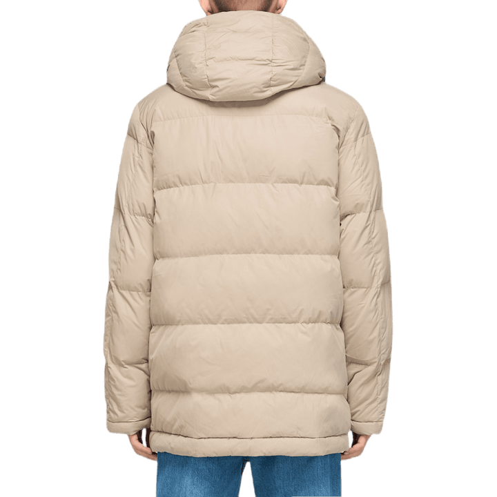 Giacca lunga con cappuccio Khaki