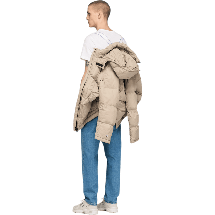 Giacca lunga con cappuccio Khaki