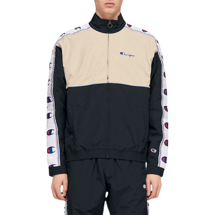 Top con zip integrale nero