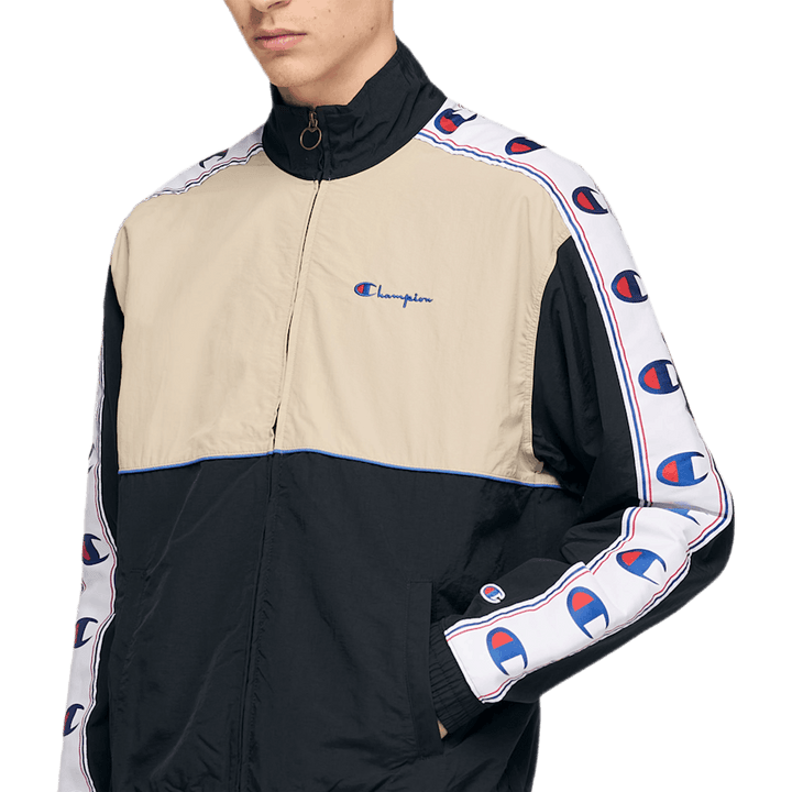 Top con zip integrale nero