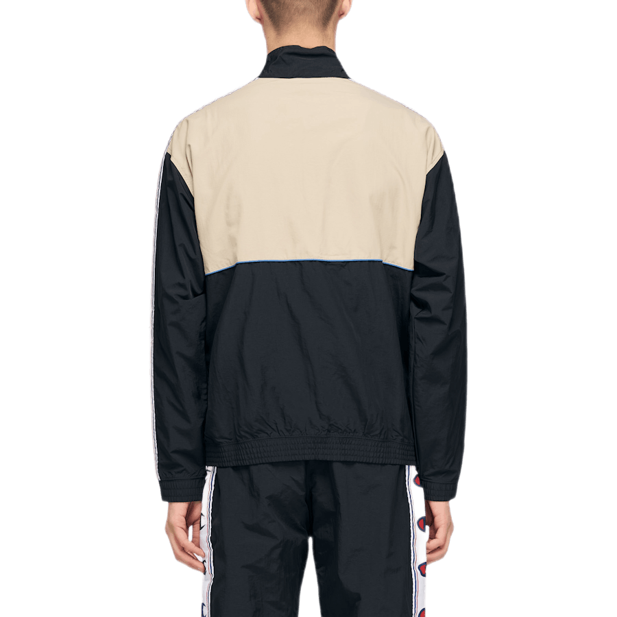 Top con zip integrale nero