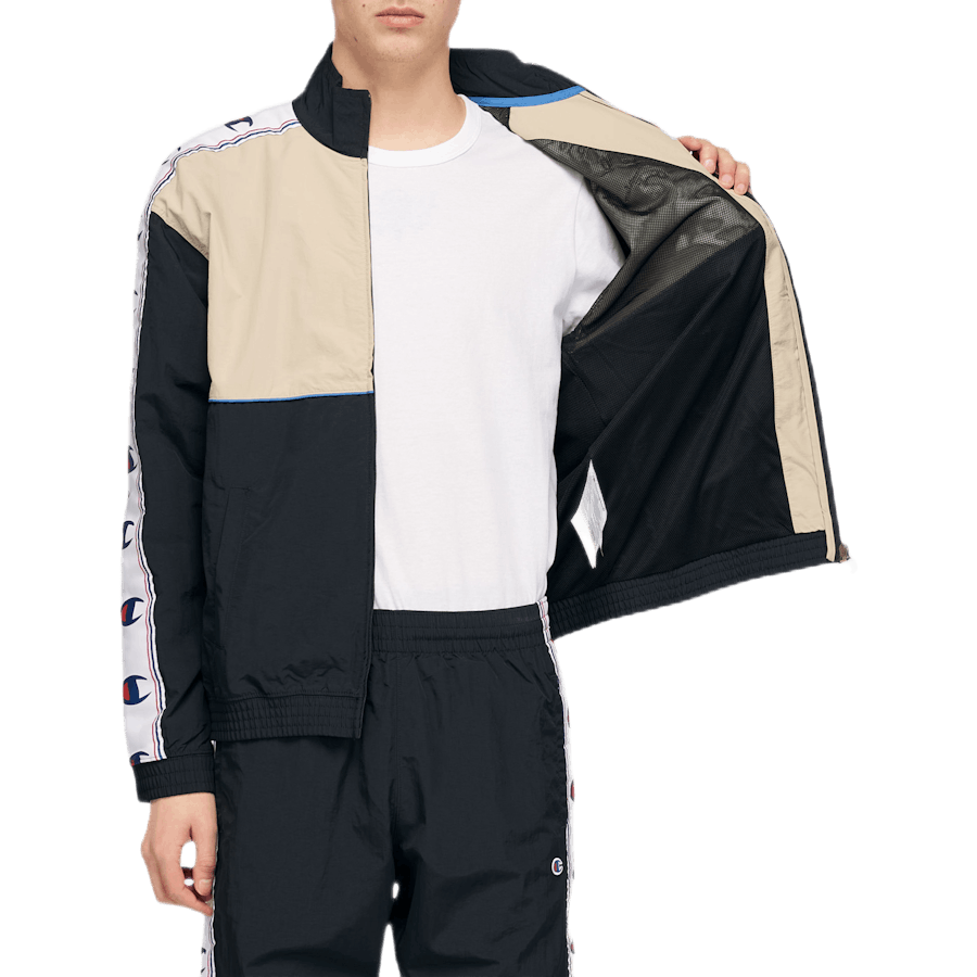 Top con zip integrale nero