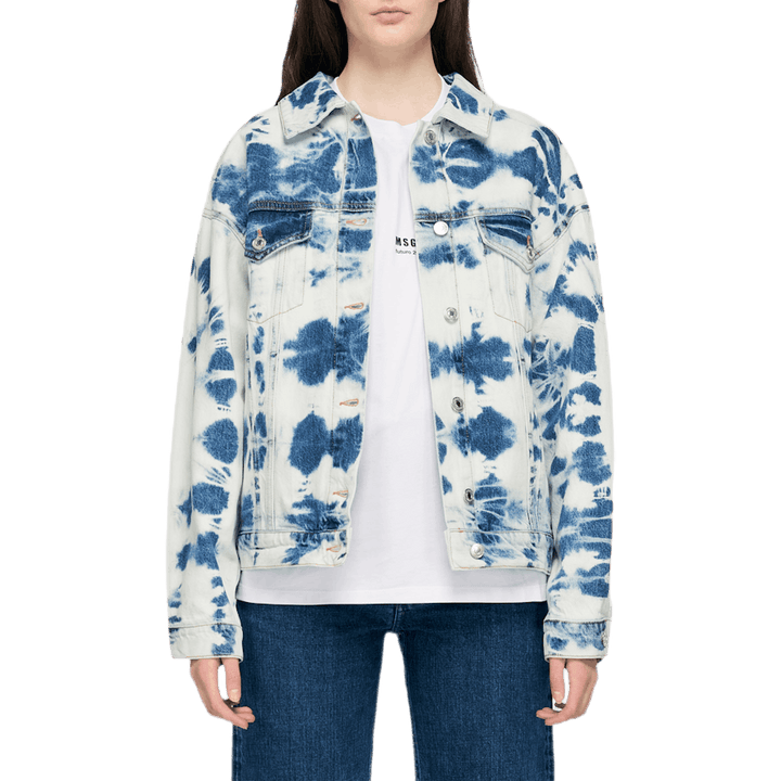 Takki Tie Dye Denim kanssa B sininen