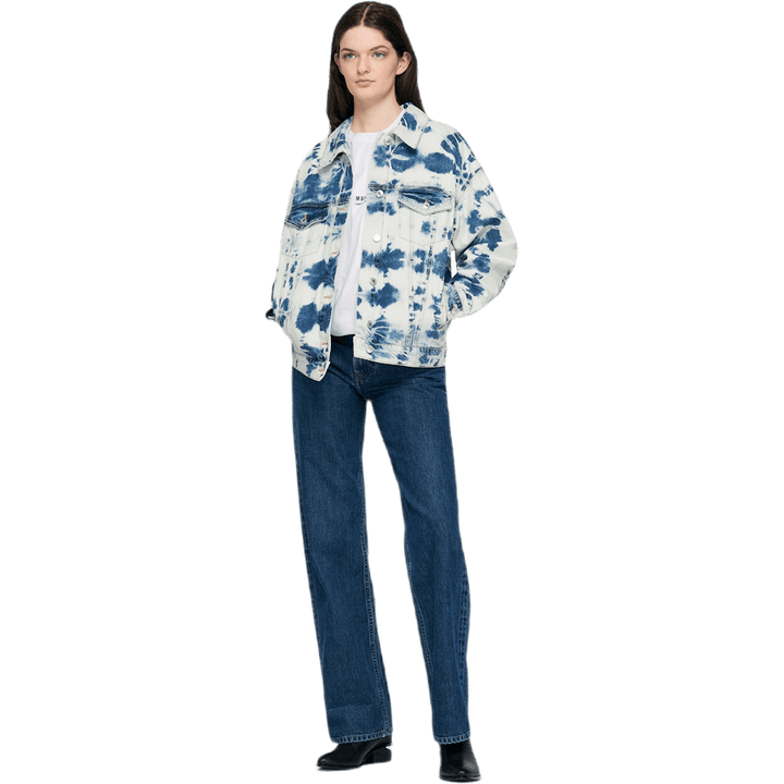 Takki Tie Dye Denim kanssa B sininen