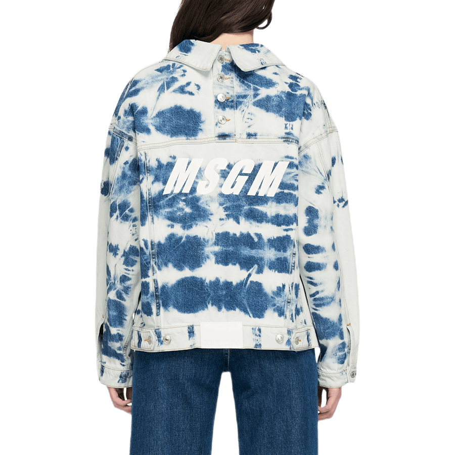 Takki Tie Dye Denim kanssa B sininen