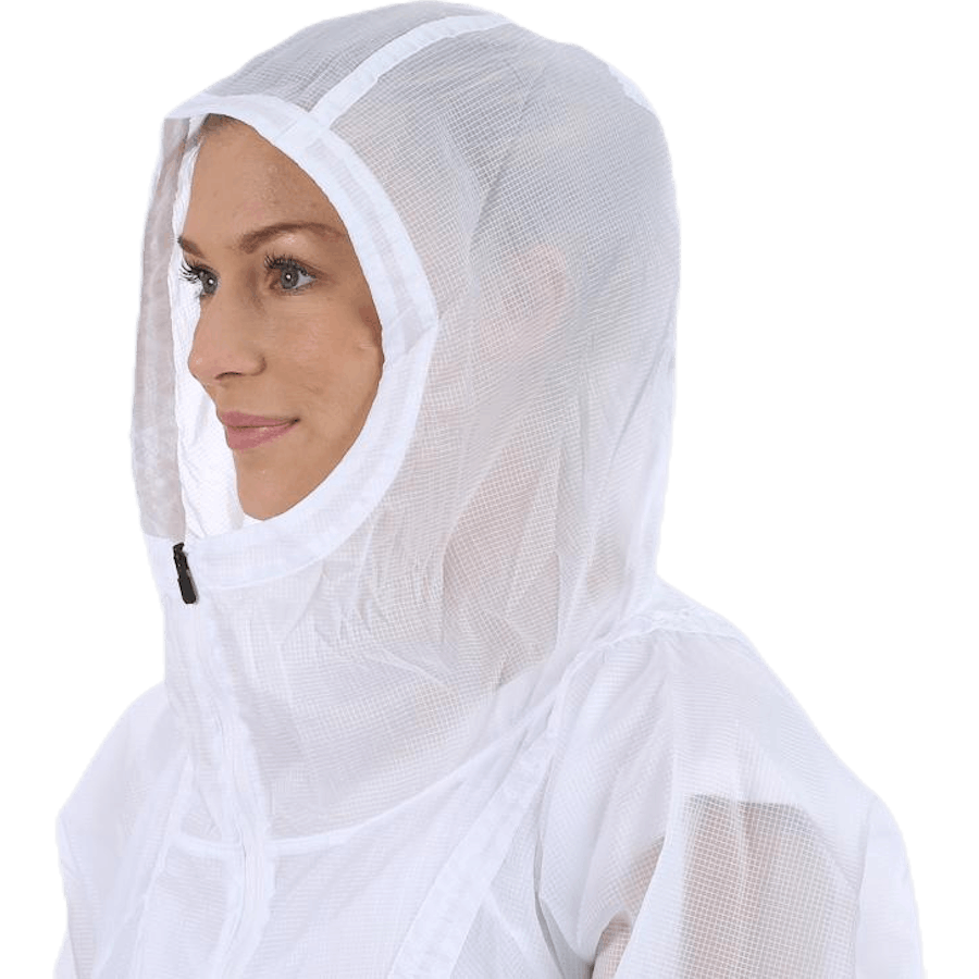 Packbarer gewebter Anorak Weiß