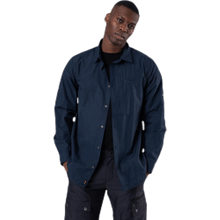 Lakeside Roll-Up Hemd Blau