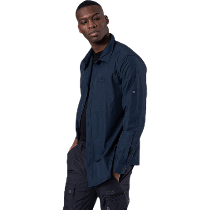 Lakeside Roll-Up Hemd Blau
