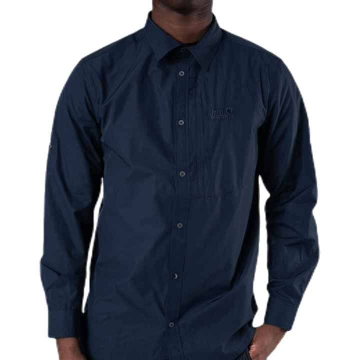 Lakeside Roll-Up Hemd Blau