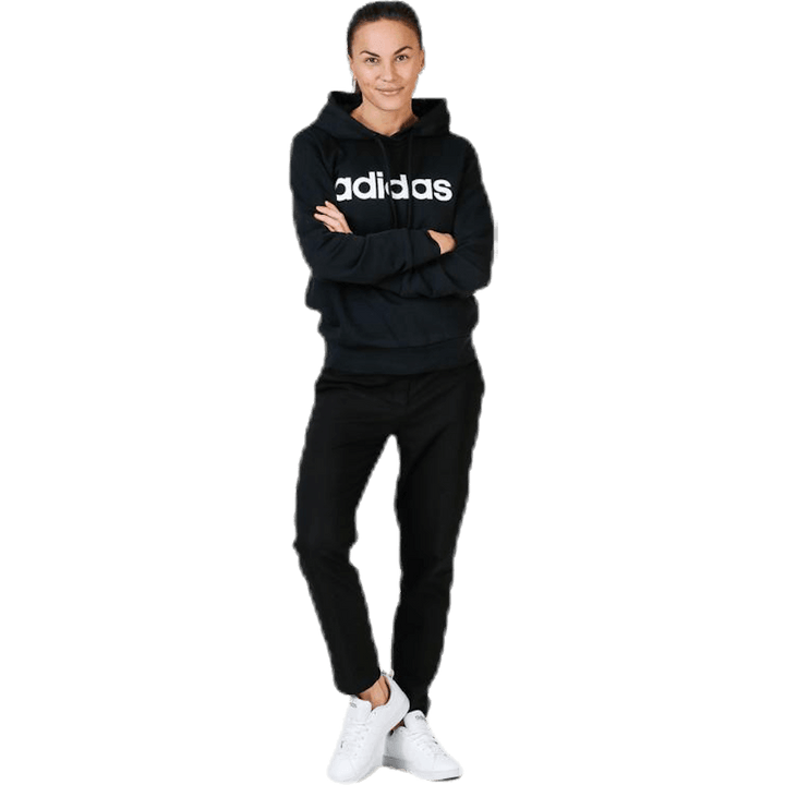 Essentials Lineær hettegenser med overtrekk svart/hvitt