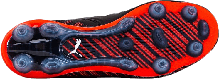 Puma One 5.1 FG/AG Junior Svart/Röd