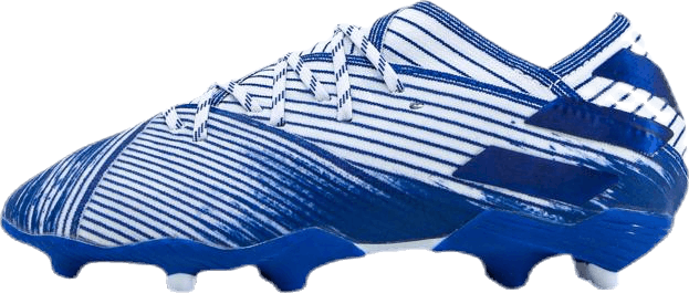 Botas Nemeziz 19.1 Firm Ground Blanco Nube / Azul Real / Azul Real