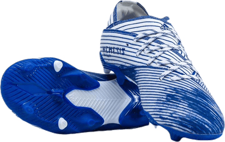 Botas Nemeziz 19.1 Firm Ground Blanco Nube / Azul Real / Azul Real
