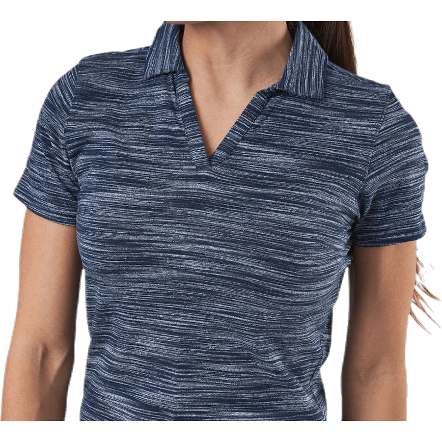 Heather Slub Polo Blue