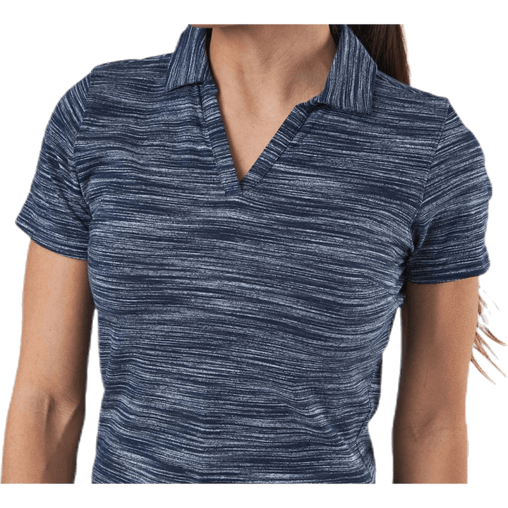 Heather Slub Polo Blue