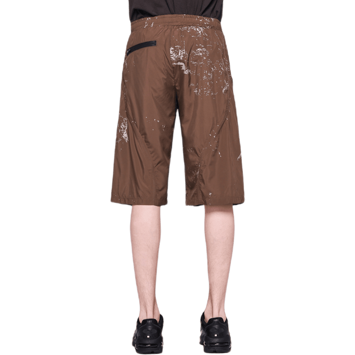 Rock Print Shorts Braun